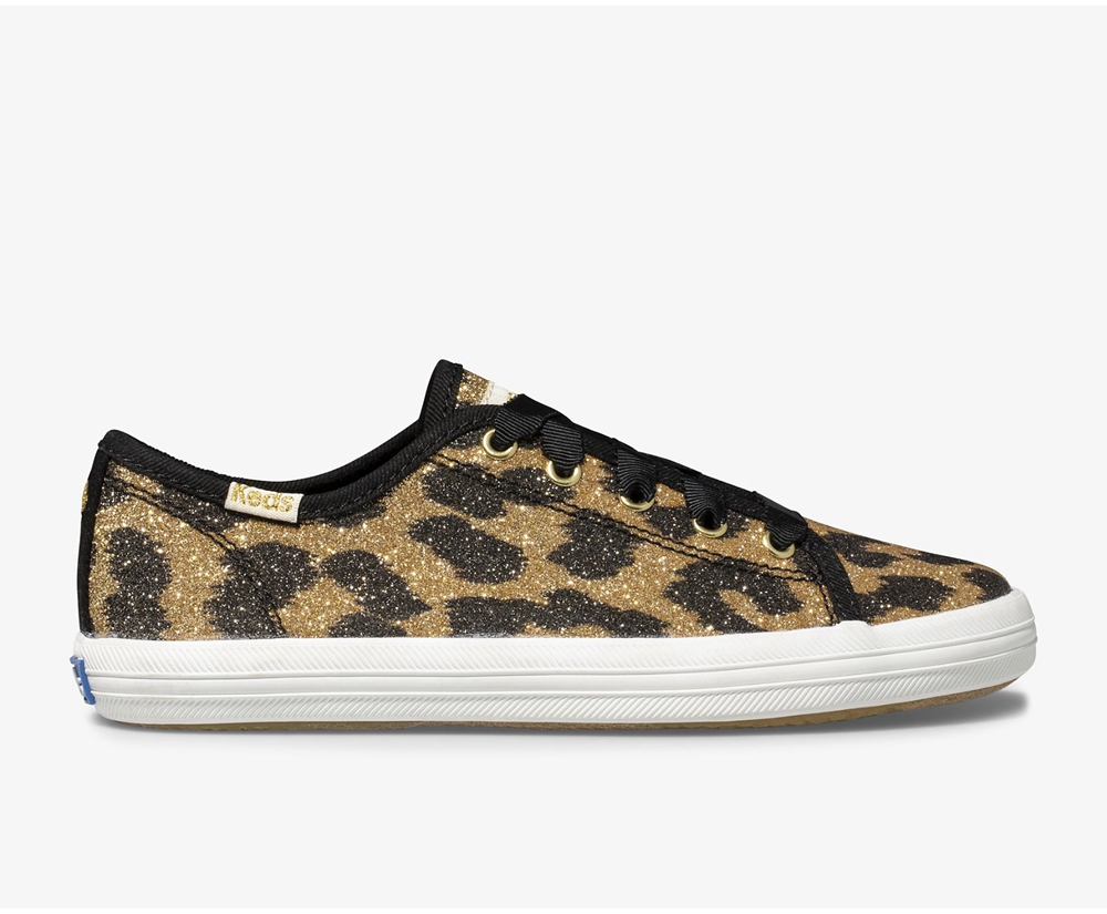 Basket Keds Enfant Leopard - Kate Spade New York Kickstart Glitter Leopard - 308-GJVDCB